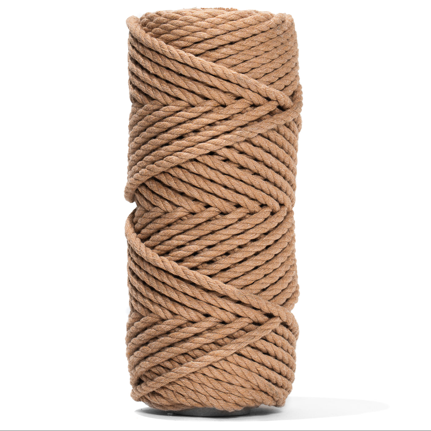 COTTON ROPE ZERO WASTE 5 MM - 3 PLY - COCOA COLOR