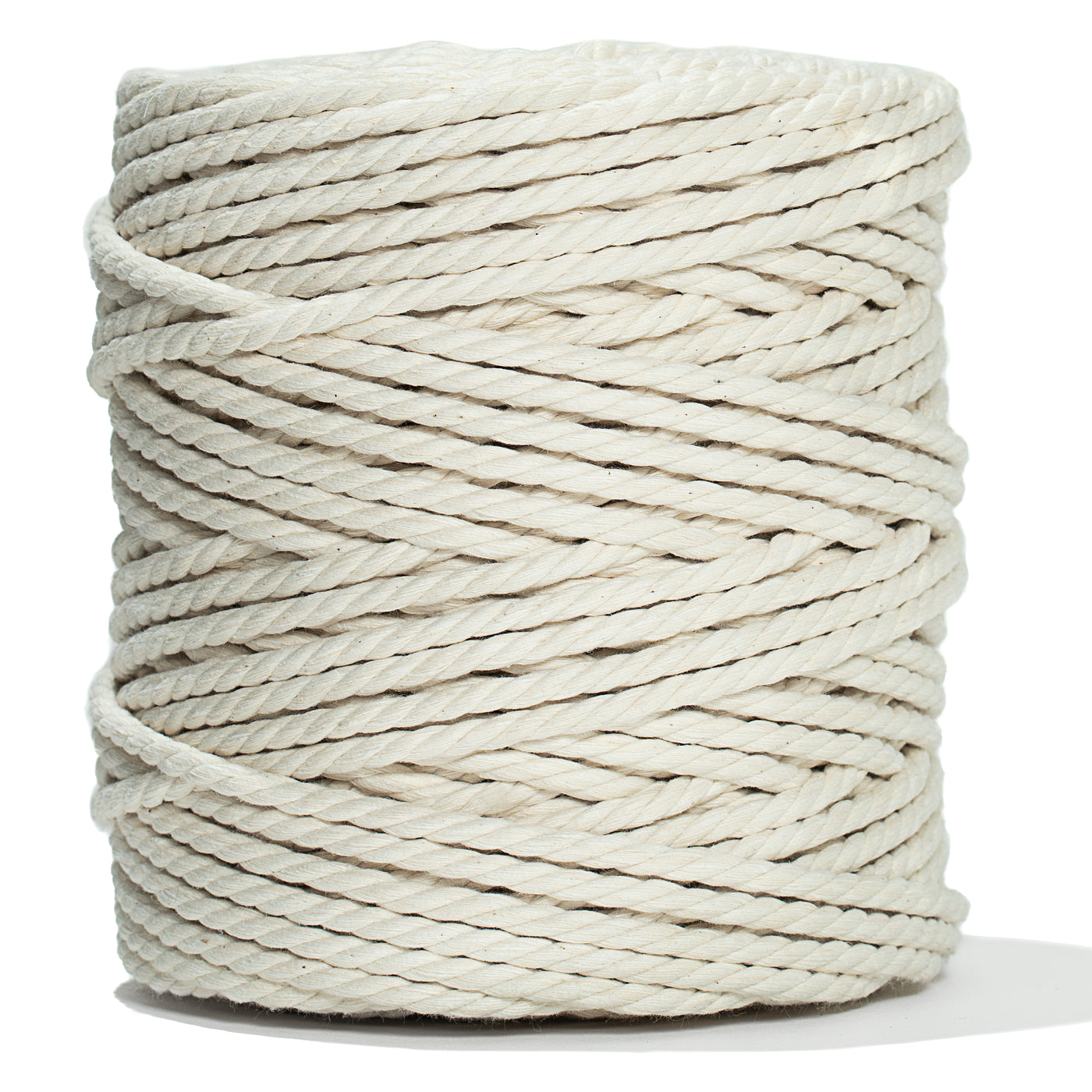EXTRA LONG COTTON ROPE ZERO WASTE 5 MM - 3 PLY - NATURAL COLOR
