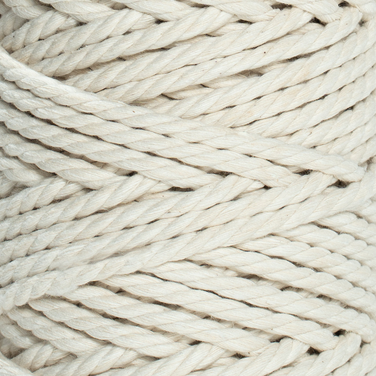 COTTON ROPE ZERO WASTE 5 MM - 3 PLY - NATURAL COLOR