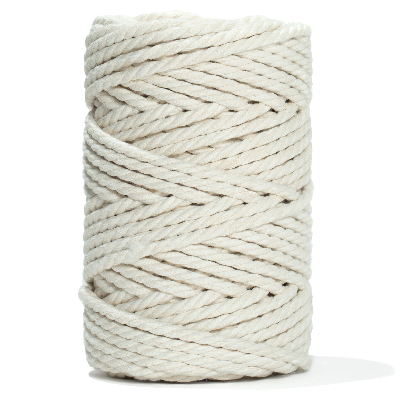 COTTON ROPE ZERO WASTE 5 MM - 3 PLY - NATURAL COLOR