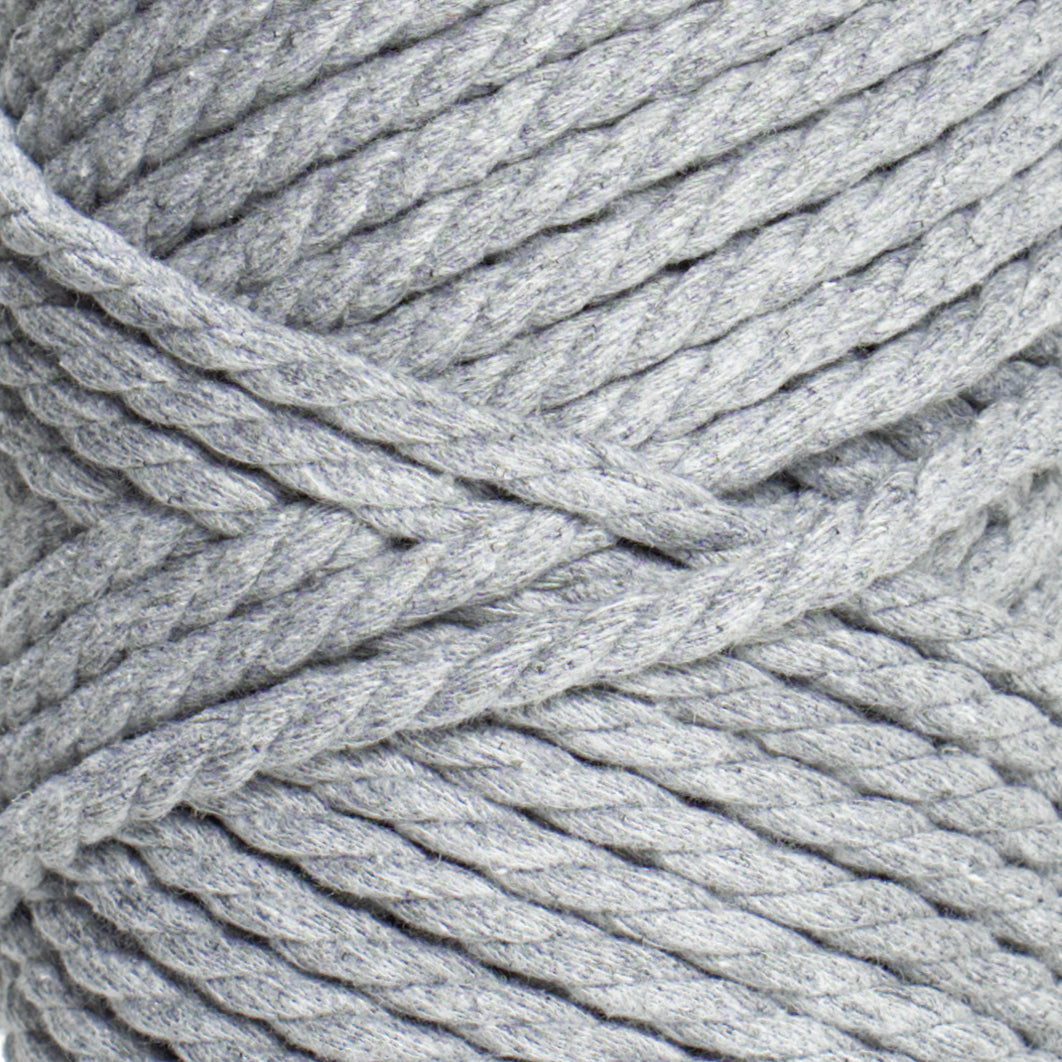 COTTON ROPE ZERO WASTE 5 MM - 3 PLY - HEATHER GRAY COLOR