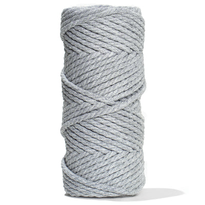 COTTON ROPE ZERO WASTE 5 MM - 3 PLY - HEATHER GRAY COLOR