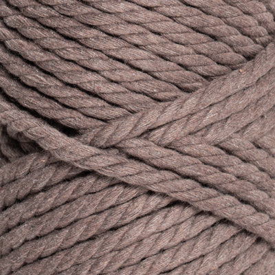 COTTON ROPE ZERO WASTE 5 MM - 3 PLY - WOOD BROWN COLOR