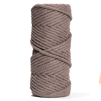 COTTON ROPE ZERO WASTE 5 MM - 3 PLY - WOOD BROWN COLOR