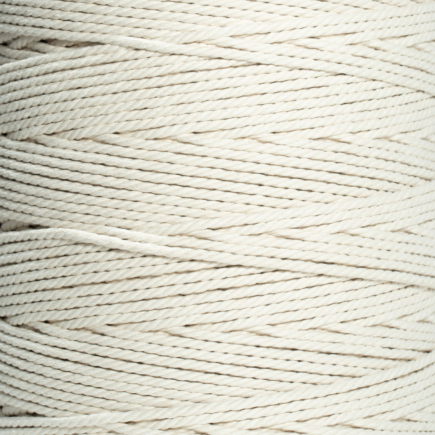 EXTRA LONG COTTON ROPE ZERO WASTE 5 MM - 3 PLY - NATURAL COLOR