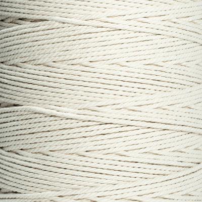 COTTON ROPE ZERO WASTE SUPER SPOOL 5MM - 3 PLY - NATURAL COLOR