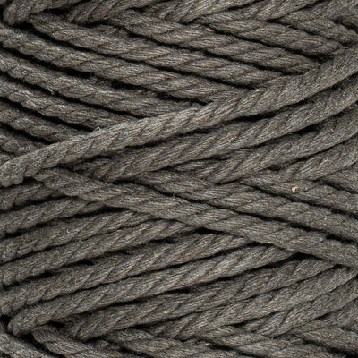 COTTON ROPE ZERO WASTE 5 MM - 3 PLY  - DARK TAUPE COLOR