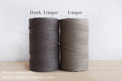 SOFT COTTON CORD ZERO WASTE 4 MM - 1 SINGLE STRAND - TAUPE COLOR