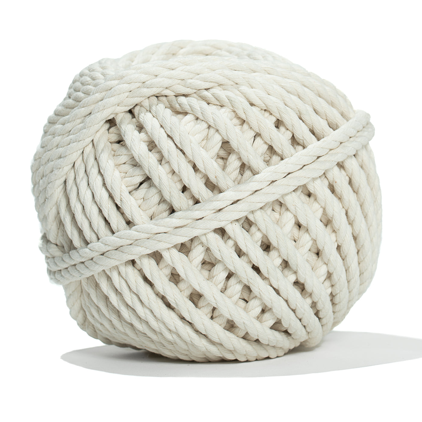 COTTON ROPE ZERO WASTE 7 MM - 3 PLY - NATURAL COLOR