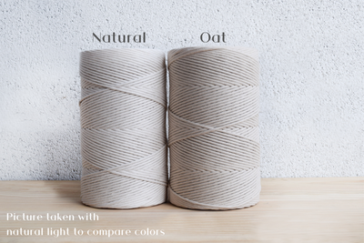 SOFT COTTON CORD ZERO WASTE 4 MM - 1 SINGLE STRAND - OAT COLOR