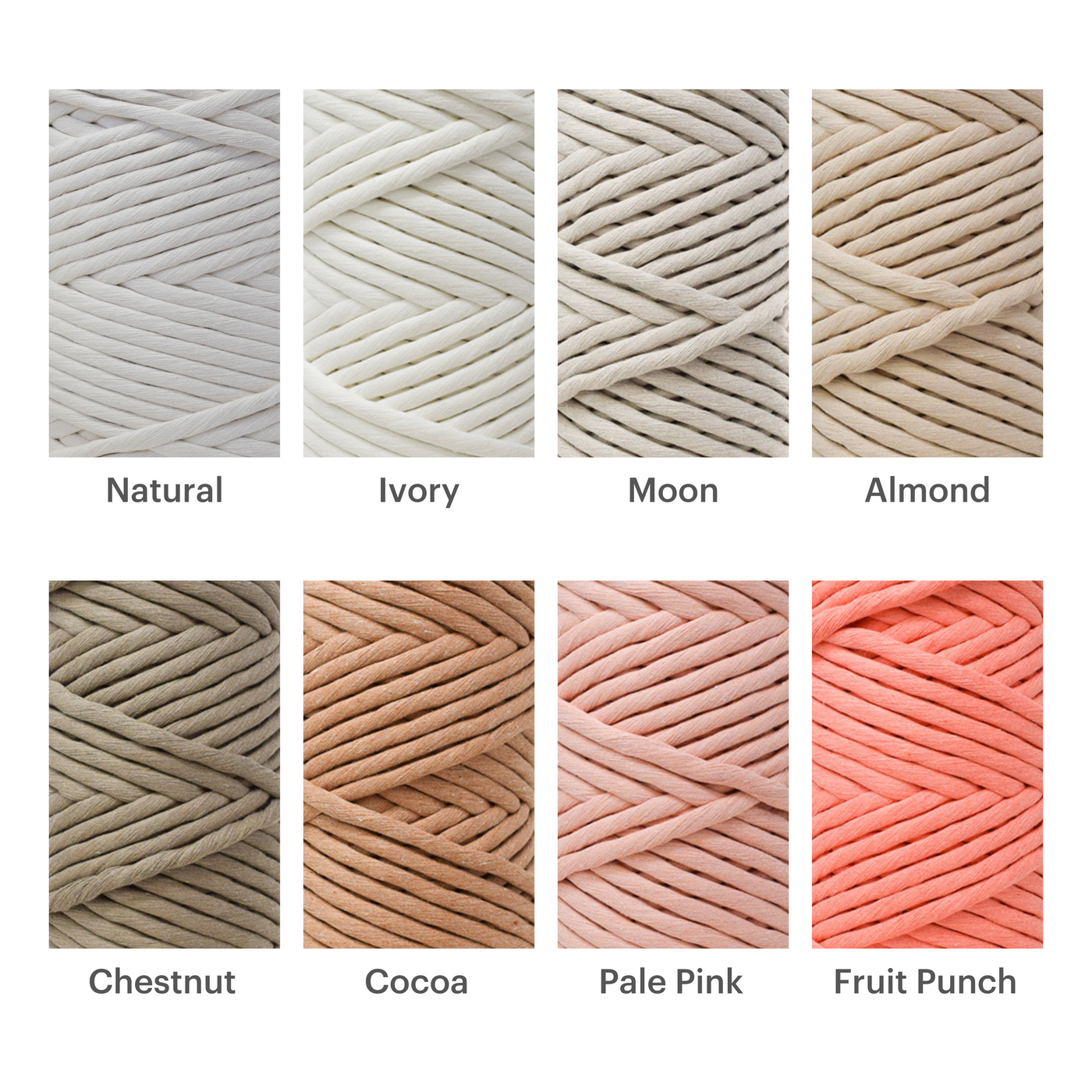 JUMBO SOFT COTTON CORD ZERO WASTE 8 MM - 1 SINGLE STRAND - SAMPLES