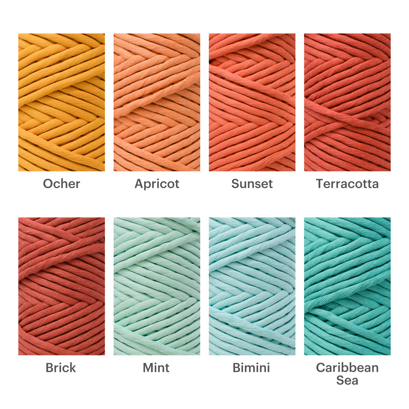 JUMBO SOFT COTTON CORD ZERO WASTE 8 MM - 1 SINGLE STRAND - SAMPLES