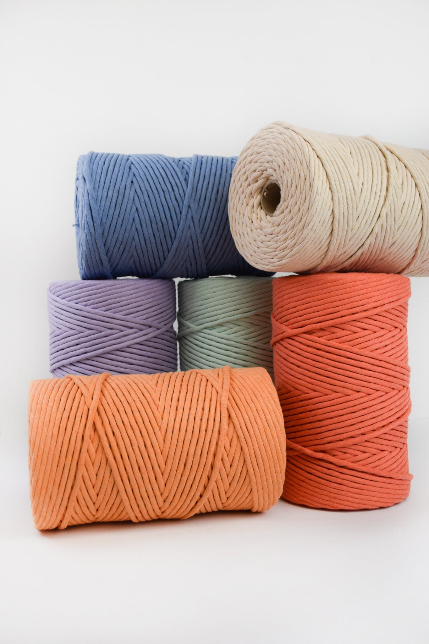 SOFT COTTON CORD ZERO WASTE 6 MM - 1 SINGLE STRAND - TERRACOTTA COLOR