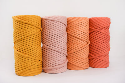 JUMBO SOFT COTTON CORD ZERO WASTE 8 MM - 1 SINGLE STRAND - TERRACOTA COLOR