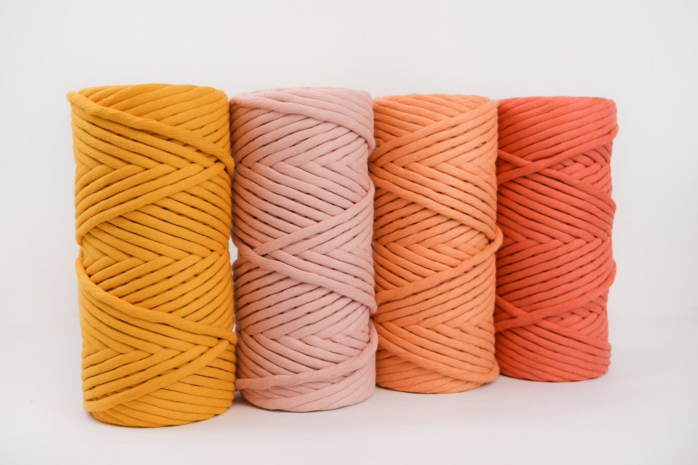 JUMBO SOFT COTTON CORD ZERO WASTE 8 MM - 1 SINGLE STRAND - SUNSET COLOR