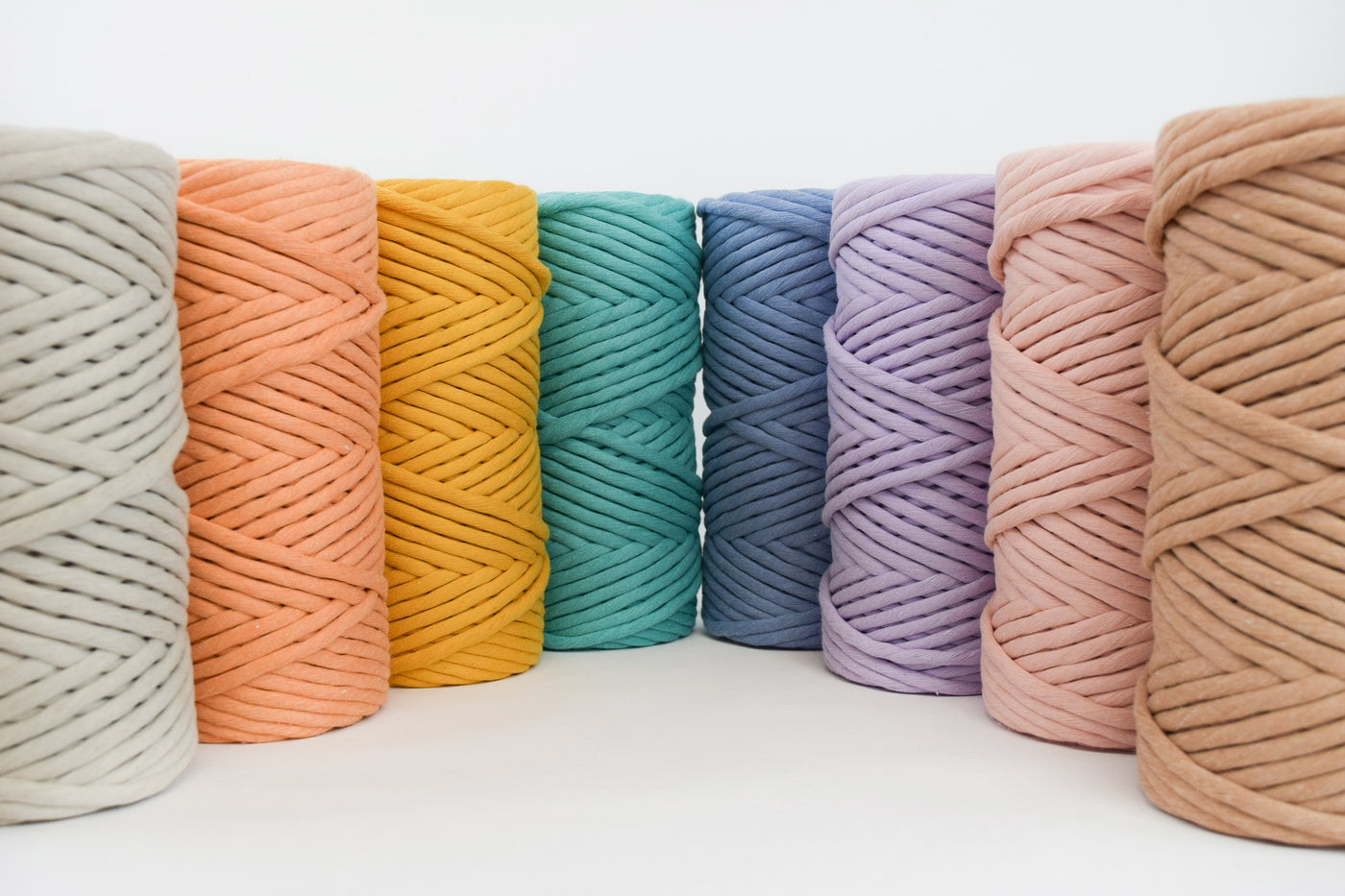 JUMBO SOFT COTTON CORD ZERO WASTE 8 MM - 1 SINGLE STRAND - APRICOT COLOR