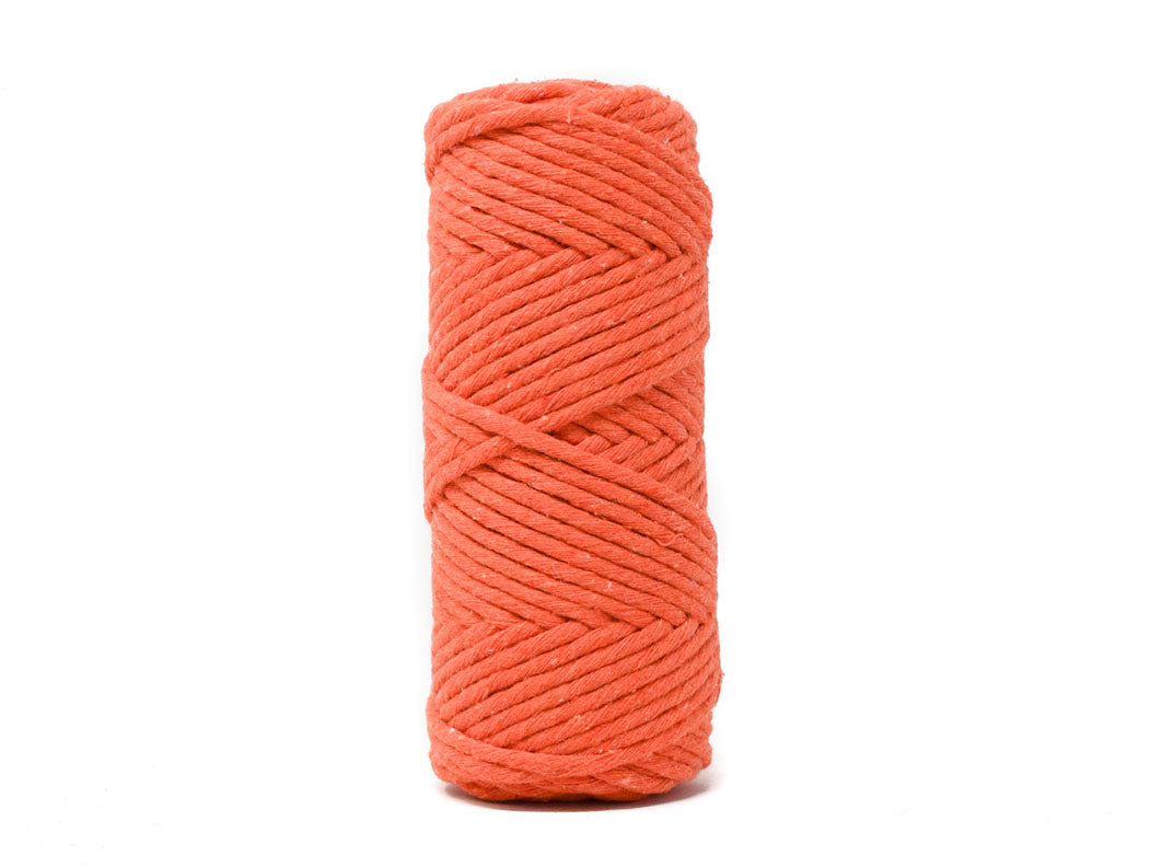 BASIC COTTON CORD ZERO WASTE 3 MM - 1 SINGLE STRAND -  ORANGE COLOR