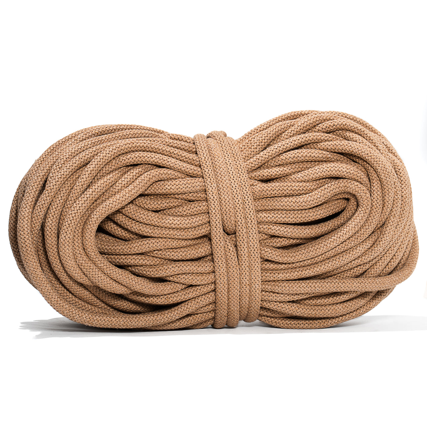 Braided Recycled Cotton Cord 9mm - Cocoa