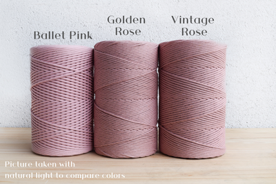 SOFT COTTON CORD ZERO WASTE 4 MM - 1 SINGLE STRAND - BALLET PINK COLOR