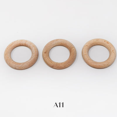 Wood beads for macrame, garlands and crafts