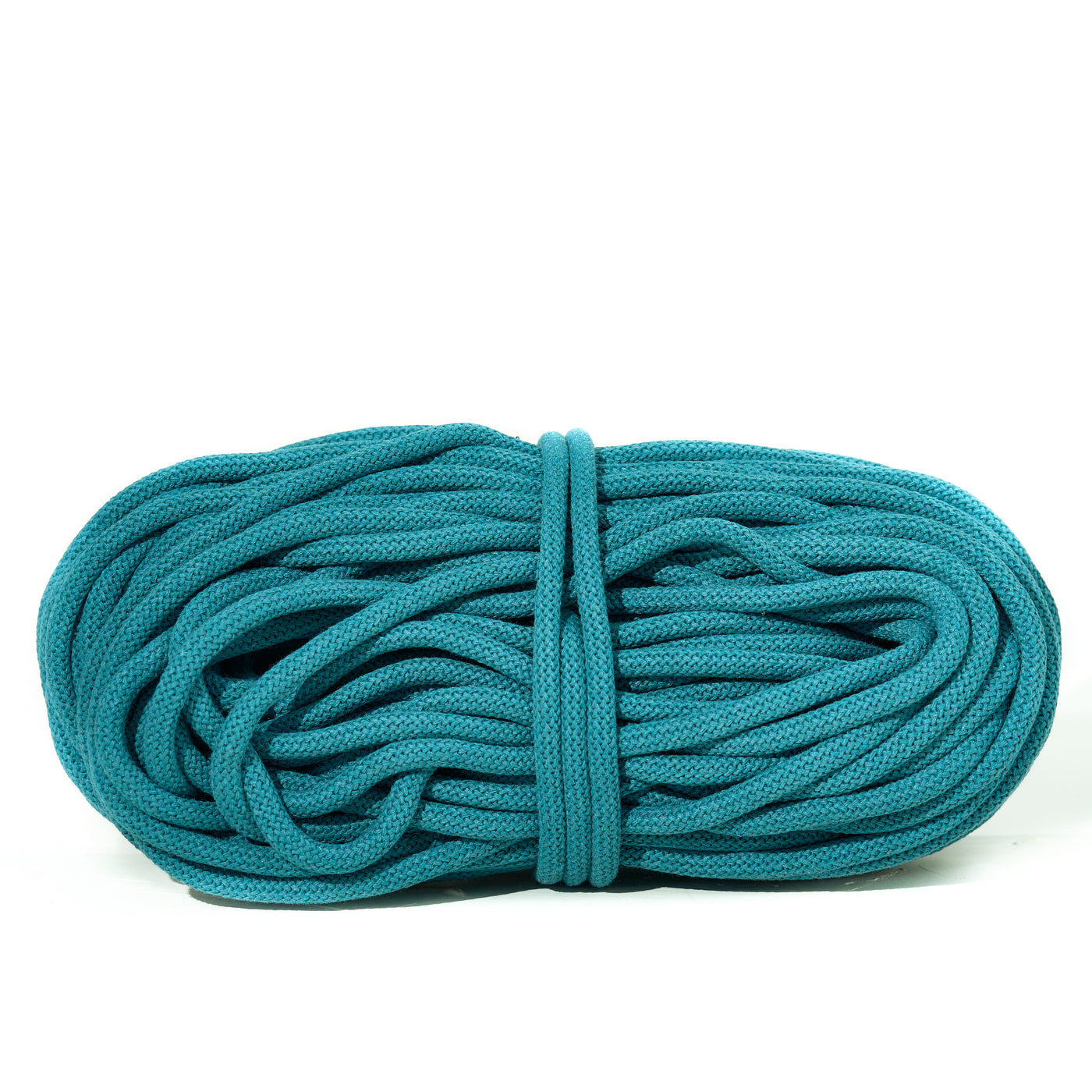 Braided Recycled Cotton Cord 9mm - Ocean Teal