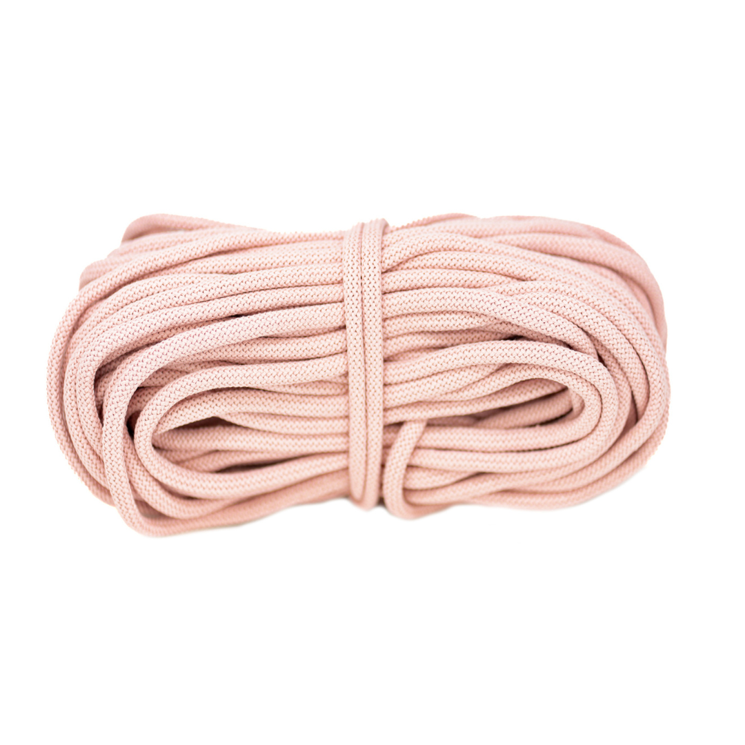 Braided Recycled Cotton Cord 9mm - Pale Pink
