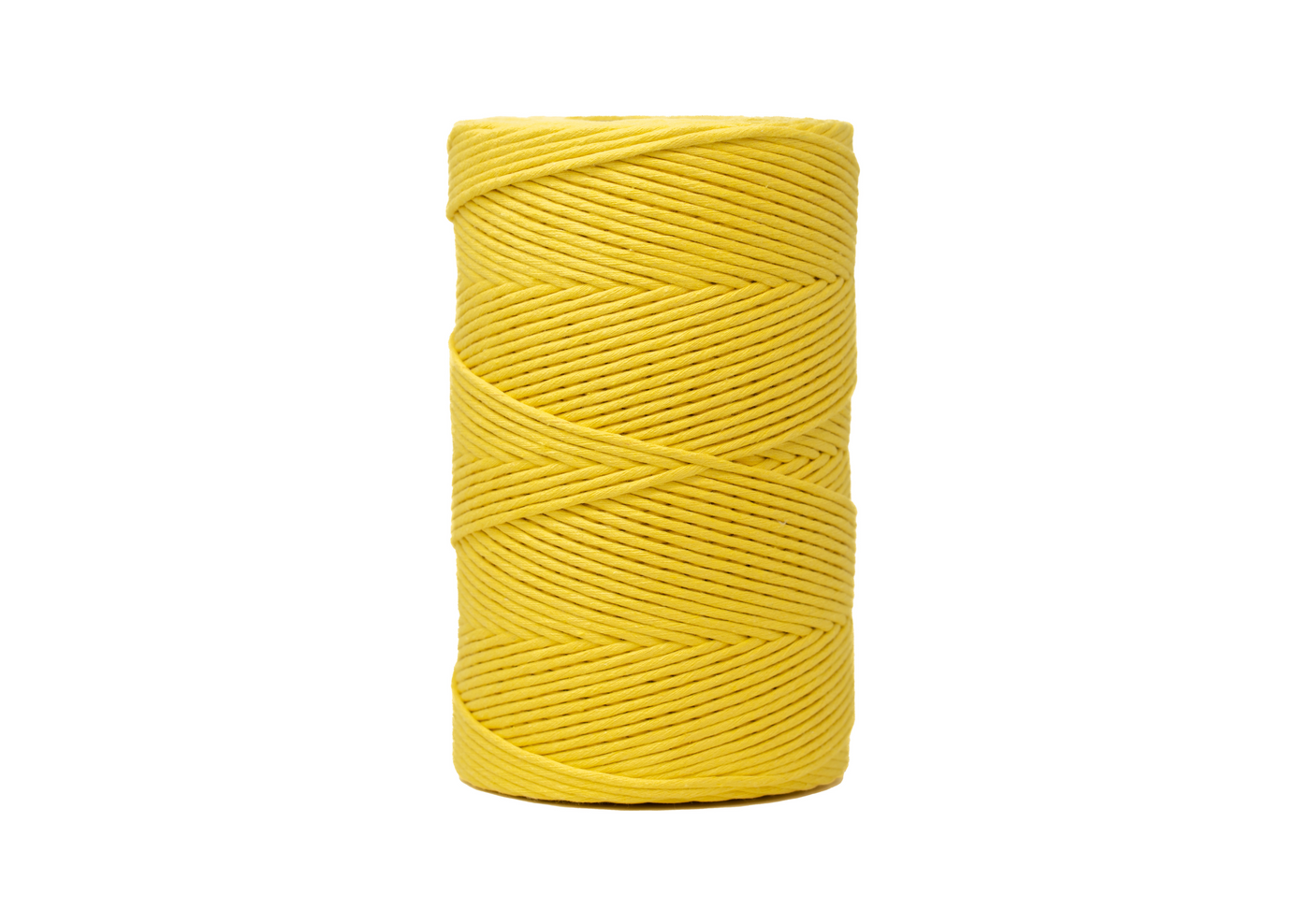 SOFT COTTON CORD ZERO WASTE 4 MM - 1 SINGLE STRAND - BRIGHT YELLOW COLOR