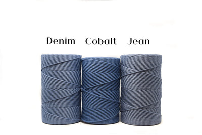 SOFT COTTON CORD ZERO WASTE 4 MM - 1 SINGLE STRAND - JEANS COLOR