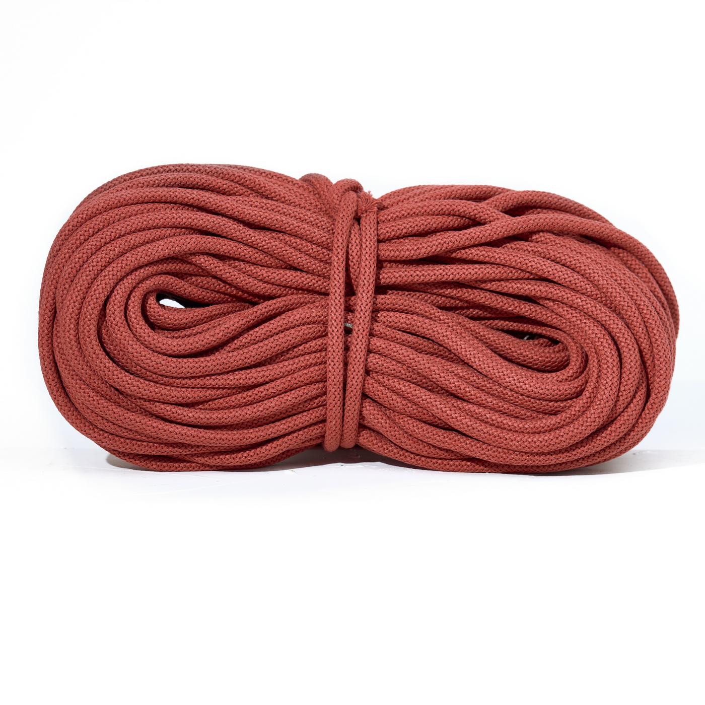 Braided Recycled Cotton Cord 9mm - Brick