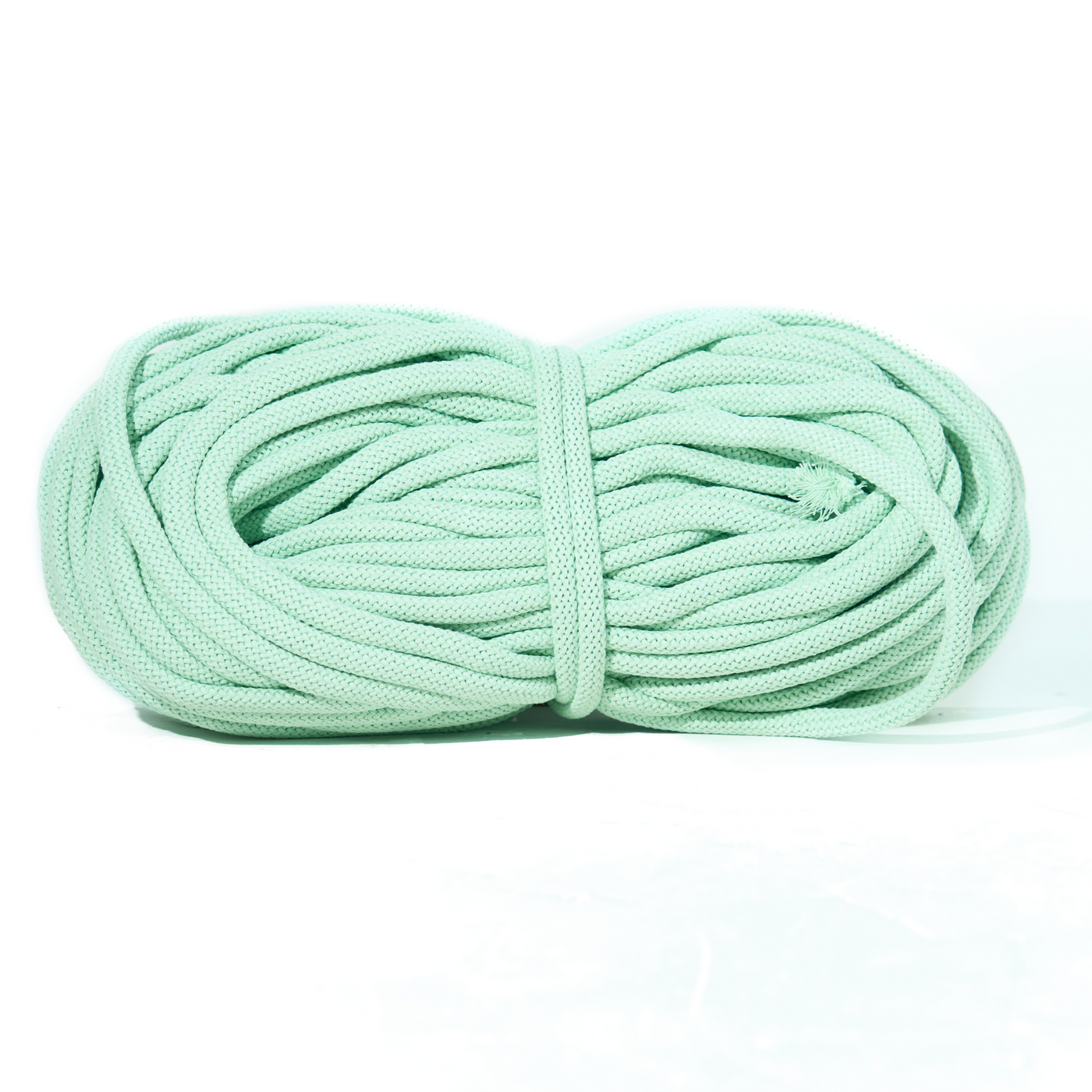 Braided Recycled Cotton Cord 9mm - Mint