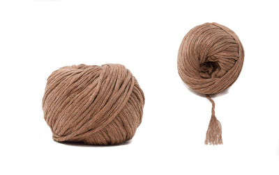 COTTON BALL ZERO WASTE 3 MM - CAMEL COLOR
