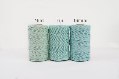 COTTON ROPE ZERO WASTE 2 MM - 3 PLY - MINT COLOR