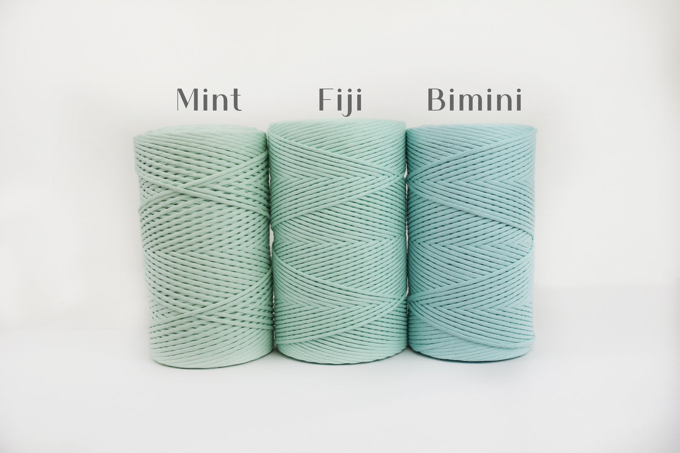 SOFT COTTON CORD ZERO WASTE 4 MM - 1 SINGLE STRAND - MINT COLOR