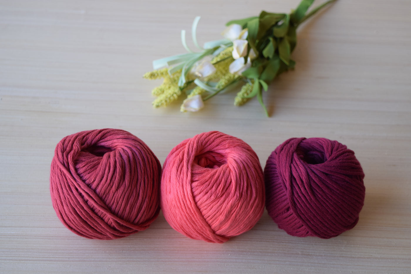 ORGANIC COTTON BALL 2MM - BURGUNDY COLOR