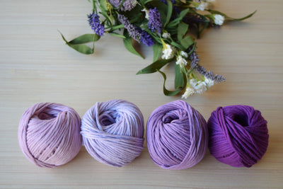 ORGANIC COTTON BALL  2MM -  VIOLET COLOR