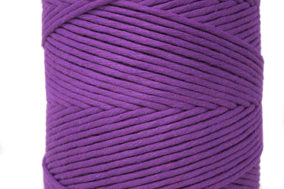 SOFT COTTON CORD ZERO WASTE 4 MM - 1 SINGLE STRAND - ULTRA VIOLET COLOR