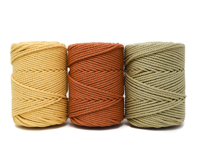 COTTON ROPE ZERO WASTE 3 MM - 3 PLY - CINNAMON COLOR