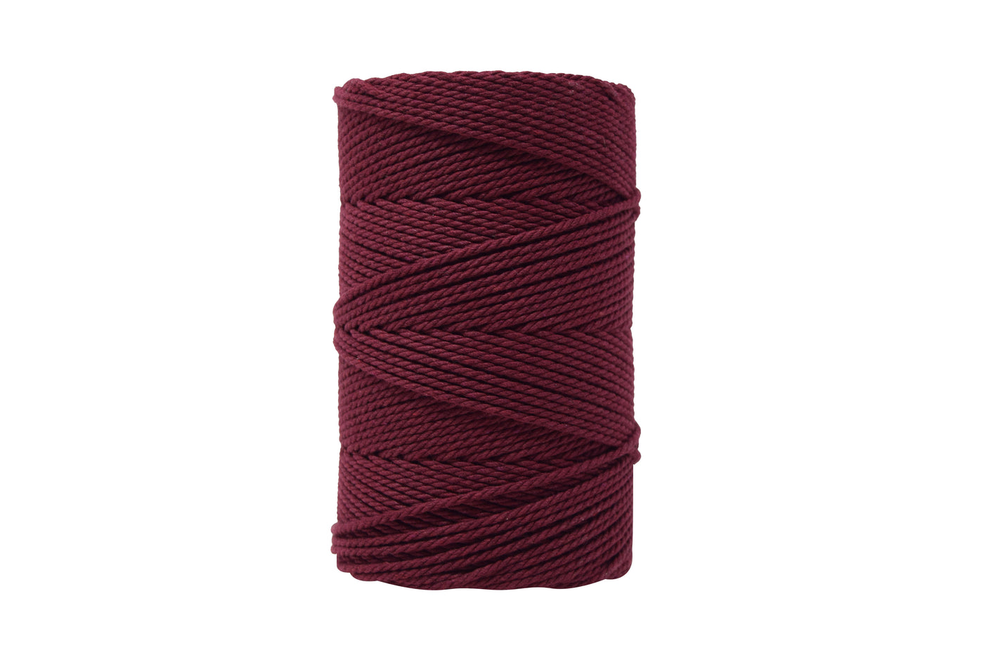 COTTON ROPE ZERO WASTE 2 MM - 3 PLY - WINE COLOR