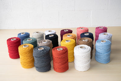 COTTON ROPE ZERO WASTE 5 MM - 3 PLY - CAMEL COLOR