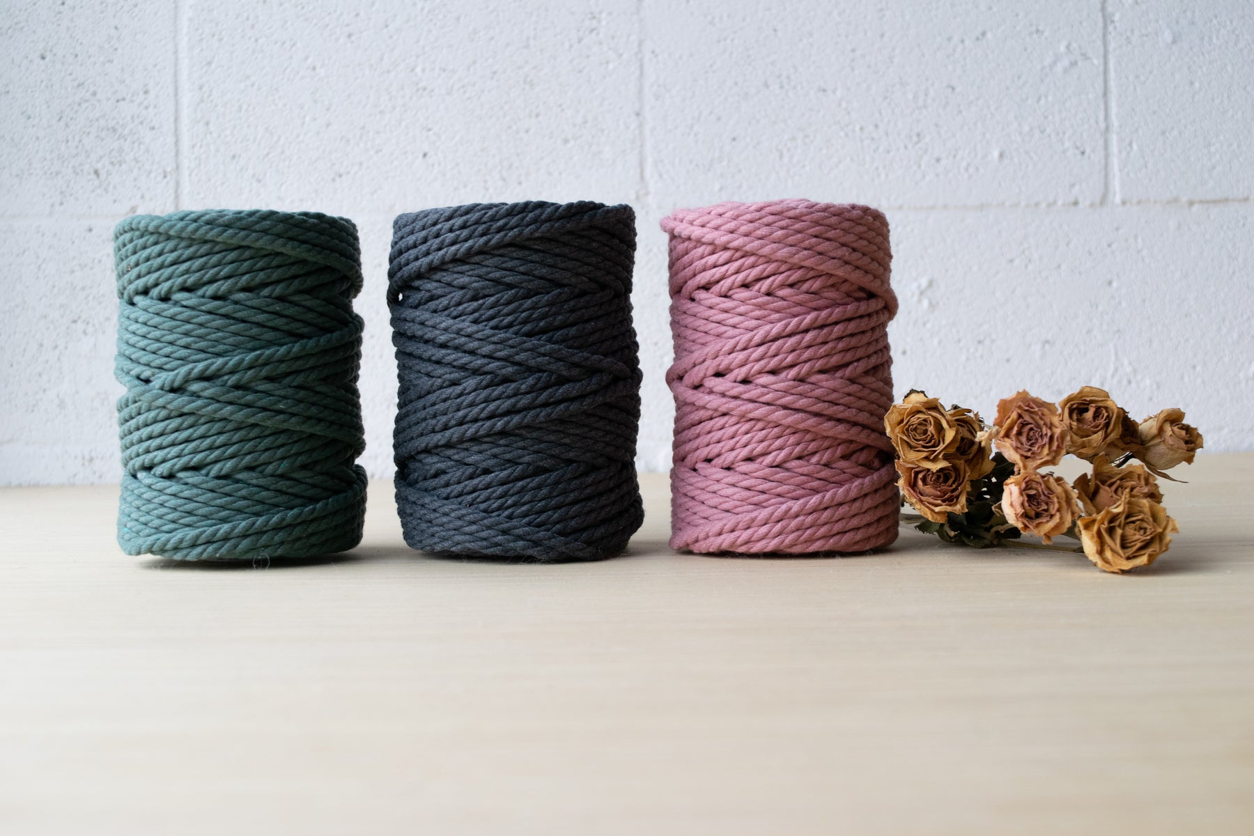 MACRAME COTTON ROPE 5 MM - 3 PLY - PRIMROSE PINK COLOR – Ganxxet