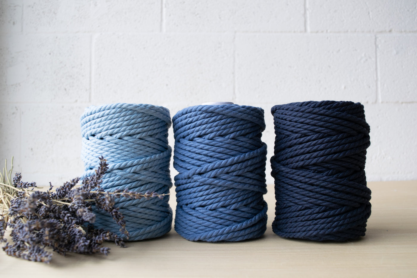 COTTON ROPE ZERO WASTE 5 MM - 3 PLY - NAVY BLUE COLOR