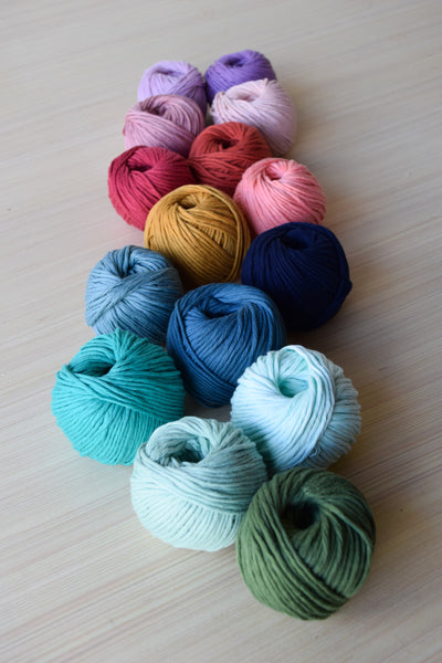 ORGANIC COTTON BALL 2MM - TEAL COLOR