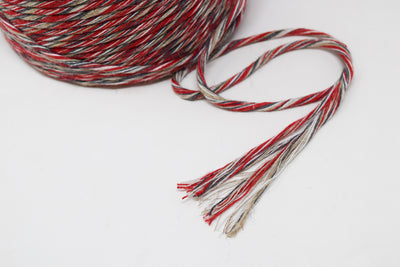 FIBER MIX CORD ZERO WASTE 4 MM - 1 SINGLE STRAND - RED COMBINATION