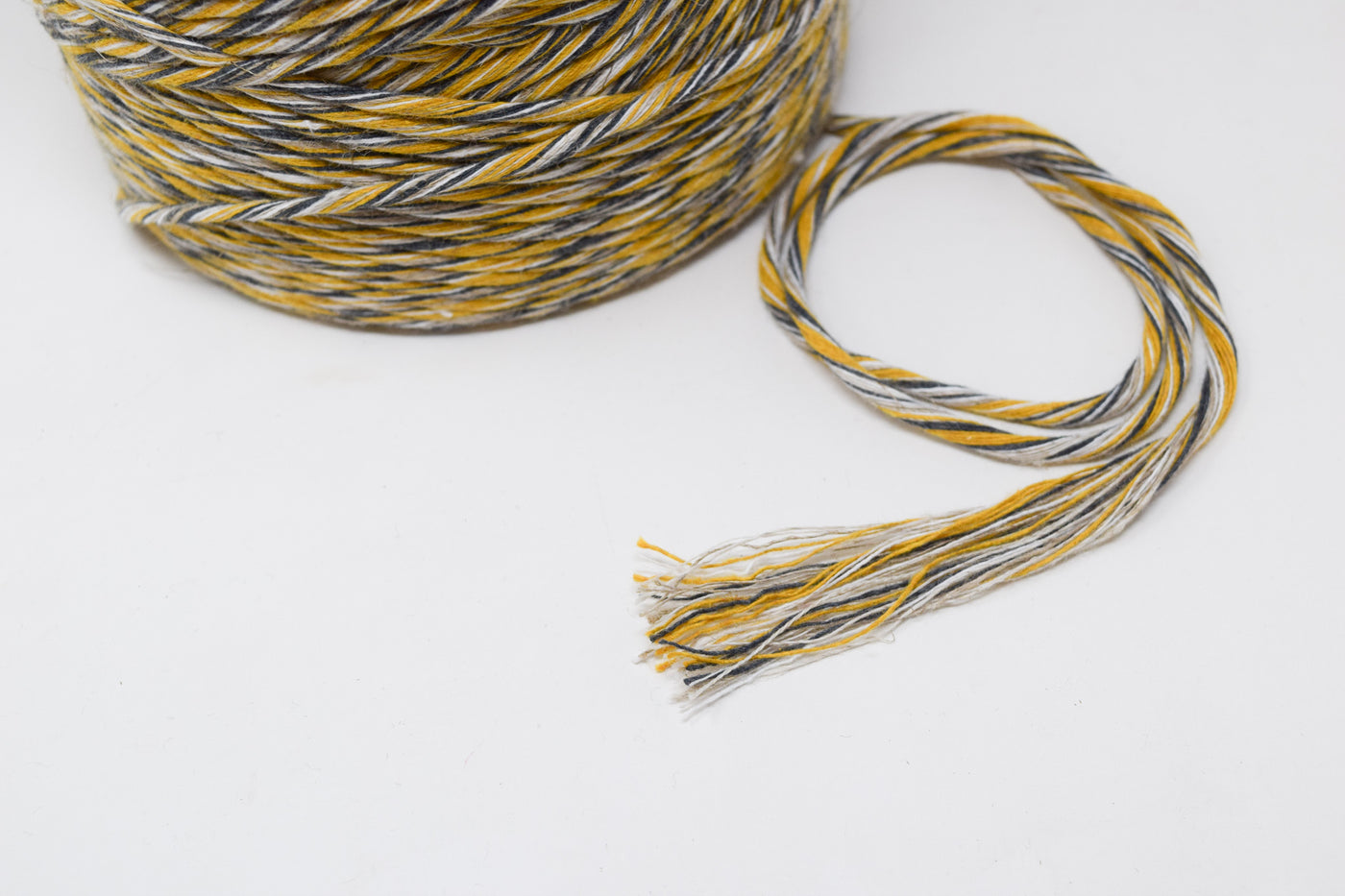 FIBER MIX CORD ZERO WASTE 4 MM - 1 SINGLE STRAND - OCHER COMBINATION