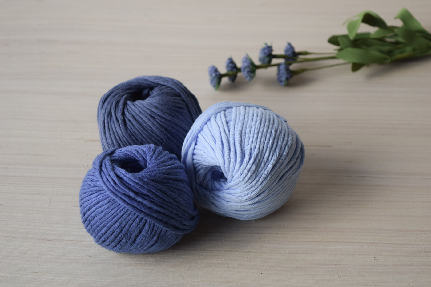 ORGANIC COTTON BALL 2MM - LIGHT BLUE COLOR