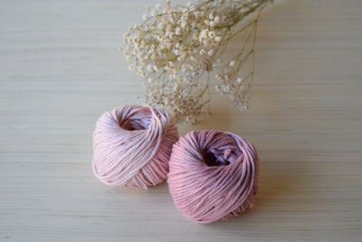 ORGANIC COTTON BALL     2MM -  PALE PINK COLOR