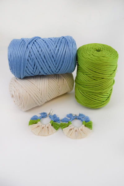 COTTON - VISCOSE ROLL 4 MM - COBALT BLUE COLOR | LIMITED EDITION