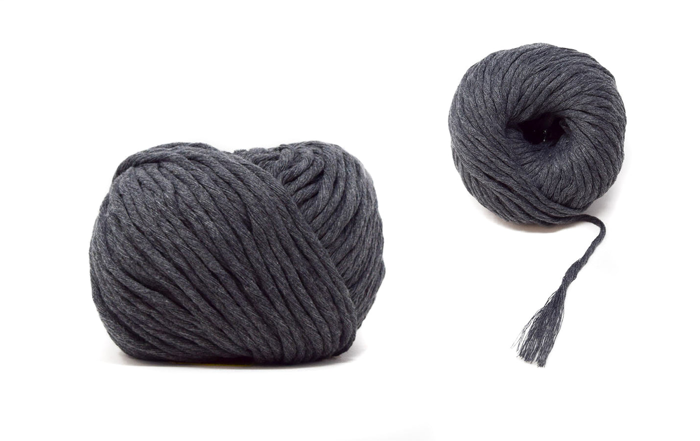 COTTON BALL ZERO WASTE 3 MM - CHARCOAL GRAY COLOR