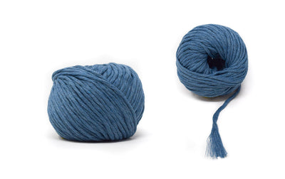 COTTON BALL ZERO WASTE 3 MM - DENIM BLUE COLOR