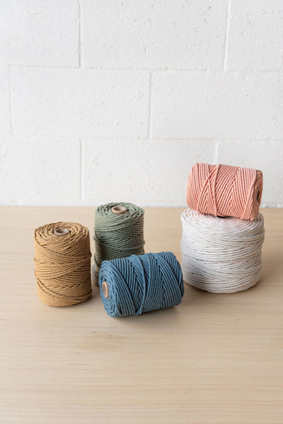 COTTON ROPE ZERO WASTE 3 MM - 3 PLY - CHOCOLATE COLOR